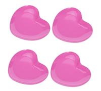 Uonlytech 4 Pièces Plateau à Bijoux Cœur Inox Petit Plateau Décoratif pour Bagues Boucles Oreilles Colliers Organiseur Parfum pour Coiffeuse et Chambre