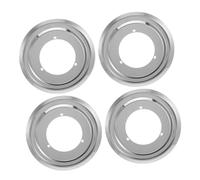 Uonlytech 4 pièces Plateaux de Récupération pour Cuisinière à Gaz de Acier Inoxydable avec Base Renforcée Accessoires de Remplacement pour Brûleurs de Cuisinière