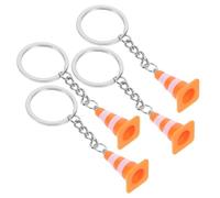 Uonlytech 4 pièces Porte-clés Mini Cône de Signalisation Mignon Léger Décoratif pour Sacs à Dos et Clés Accessoire Charmant pour Femmes