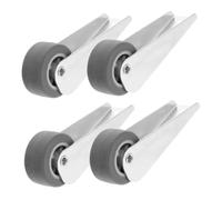 Uonlytech 4 pièces Roulettes de Porte Coulissante Galvanisées Antirouille Roulettes Directionnelles Silencieuses Support Long pour Réparation Portes et Armoires Optimisation Espace et