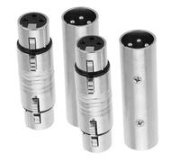 Uonlytech 4 pièces Set de Adaptateurs XLR Mâle à Mâle et Femelle à Femelle Connecteurs de Changement de pour Microphones Mélangeurs et Amplificateurs Transmission Audio Fiable et Simple