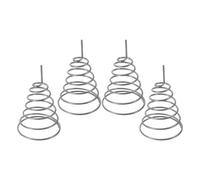 Uonlytech 4 Pièces Support à Ressort Conique pour Sapin de Noël, Fer Noir | Base de Fixation Stable, Installation Facile, Forme Conique, pour Arbre et Décoration Festive
