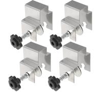 Uonlytech 4 Pinces de Fixation G-type en Acier Inoxydable pour Installation Panneau Avant de Tiroir, Clips Réglables pour Façade D'armoire, Serrage Stable et Compatible Panneaux Épais,