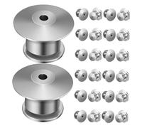 Uonlytech 40 Pièces Lot de Attaches Broche Métal à Verrouillage Fermoirs Pinbacks Discrets et Faciles à Remplacer pour Badges Broches et Artisanat DIY