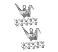 Uonlytech 40 pièces Pendentifs Origami pour Création de Bijoux DIY Charms Métalliques et Résistants pour Bracelets Colliers et Accessoires Décoratifs