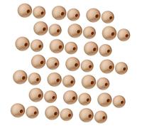 Uonlytech 400 Pièces Perlé à La Main Boules De Pour L'artisanat Perles Rondes Avec Trou Petites Perles Faites à La Main Beige En