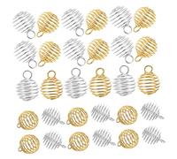 Uonlytech 40pièces Pendentifs pour Bijoux Création Breloques à Ressort pour Bracelets Breloques Boule Design Lanterne