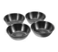 Uonlytech 4pièces Bols à Trempette Acier Inoxydable Mini Ronds Petits Plats à Assaisonnement pour Sauce Soja Plateau Compact pour Sushi et Apéritifs Résistants et Réutilisables Noir