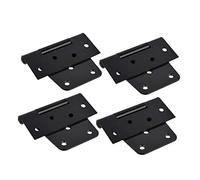 Uonlytech 4pièces Charnières Noir à Montage Par Vis Charnières De Portes Et Fenêtres Robustes Pour Clôtures Et Bâtiments