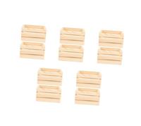 Uonlytech 5 Ensembles Miniature Caisses Naturel pour Maison De Poupée Accessoires Polyvalents Pin Décor Rangement Compact pour Aliments Et Boissons 2 Pièces * 5