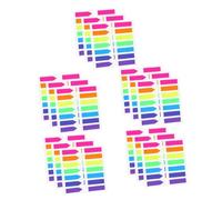 Uonlytech 5 Pièces 6 Autocollants d'index colorés marqueurs de lecture adhésifs onglets pour annoter des livres signet de liste de lecture marqueurs de page Colorful