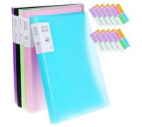 Uonlytech 5 Pièces Binder With Plastic Sleeves Portfolio Folder For Document Organization Portable And Multipurpose File Folder For Office And School Use