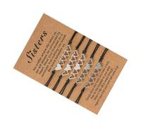 Uonlytech 5 pièces Bracelet Acier Inoxydable Forme Cœur Tressé pour Femmes Bijou Artisanal Symbole Amour et Amitié Cadeau pour Couple et Occasions Spéciales
