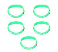 Uonlytech 5 Pièces Bracelet Imprimé Drapeau en Silicone, Taille Unique | Souple et Confortable au Poignet, pour Terrain de Sport et Club de Loisirs, Style Fan