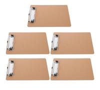 Uonlytech 5 pièces Lot de Porte-blocs Mini Planchette Pince Portable Bois et Support Bureau pour Documents et Notes Organiseur de Papiers Pratique
