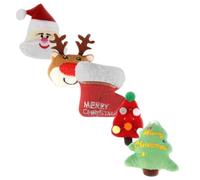 Uonlytech 5 Pièces Peluche Chat à Mâcher, Lot, Coton PP | Intérieur, Léger et Portable, pour Chat et Chaton, Thème Noël Arbre, Boule, Père Noël, Renne et Botte