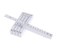 Uonlytech 5 pièces Règle Pliante pour Charpentier Double Graduation Verrouillage Multi Angles et Résistante Aux Rayures Outil de Mesure Compact
