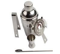 Uonlytech 5 pièces Set de Shaker Cocktail Acier Inoxydable Accessoires Bar Professionnel Kit Préparation Cocktails pour Barman et Fêtes