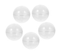 Uonlytech 5 pièces Transparentes Rondes Remplissables pour Distributeur Automatique Boîtes Claires Polyvalentes pour Cadeaux et Bonbons Conteneurs Vides pour Collection et Fête