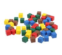 Uonlytech 50 pièces Accessoires de Jeu en Bois Petits Éléments Colorés pour Jeu de Société Stimulation Intellectuelle et Développement Logique Pièces en Bois Lisses pour Échecs et Jeux de