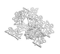 Uonlytech 50 Pièces bijoux en alliage pour inoxydable clé collier mignon charmes numéro année breloques et pendentifs suspense charmes assortis fabrication de bijoux à breloques