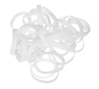 Uonlytech 50 Pièces Bracelet Silicone Bracelets Élastiques Vierges Sport Festival Coloré En Bandes Ajustable Clé Groupe Bracelets De Spa Activité Blanche Gel De Silice