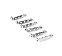 Uonlytech 50 pièces Broche Alliage Métallique Argenté avec Fermoir de Sécurité à Barre pour Création de Bijoux et Couture Épingles Sûreté Résistantes et Durables