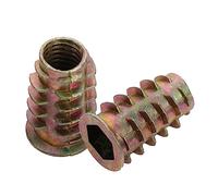Uonlytech 50 Pièces Écrous Filetés de Zinc Inserts à Visser pour Meubles Résistance et Installation Facile avec Clé