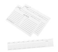 Uonlytech 50 pièces Fiches Recettes Double Face Minimalistes Cartes Vierges pour Notes Culinaires Compactes et Portables pour Cuisine et Collecte de Recettes