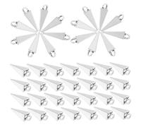Uonlytech 50 pièces Pendentifs Cône Alliage de Zinc Lisses Charms pour Fabrication Bijoux DIY Bracelets Colliers Porte-clés Sacs Accessoires Durables et Multifonctionnels