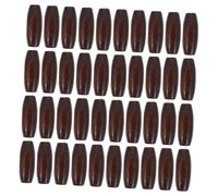 Uonlytech 50 pièces Perles Ovales Naturel pour DIY Perles Rustiques Érable pour Décoration Macramé Rideaux et Sacs de Couleur Chocolat
