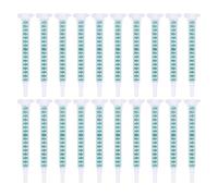 Uonlytech 50 Tubes Mélangeurs Statiques pour Résine Ab et Colle Époxy, Buse de Remplissage Carrée en Pp, 16 Sections, Applicateur de Colle Bi-composant, Outil pour Adhésifs et Mastics,
