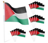 Uonlytech 50pièces Drapeau Palestine Petit Drapeau Agitant Main Pour École Sports