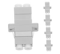 Uonlytech 5pièces Adaptateur LC Fibre Optique Connecteur De Distribution Fibre Coupleur à Bride pour Liaison Simplex Compatible Réseaux Et Centres De Données Installation Facile Et Gris