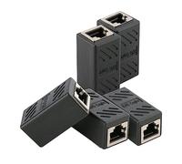 Uonlytech 5pièces Câble Ethernet Coupleur Femelle à Femelle De Noir Adaptateur in-Line Cate Connecteur pour Rallonge De Réseau