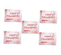 Uonlytech 5pièces Halloween Mur De Brique Décor Épouvantable Fond De Photographie avec Sanguinaires pour Fête Et Souvenirs