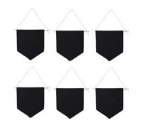 Uonlytech 6 Pièces Bannière Murale en Toile Noire, Suspendue, à Peindre