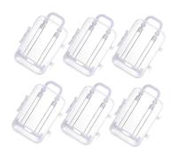 Uonlytech 6 pièces Boîtes à Bonbons Mini Valise Transparentes Coffrets Dragées pour Mariage Shower et Fête à Thème Voyage Boîte Cadeaux Polyvalente pour Bonbons et Bijoux