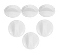 Uonlytech 6 Pièces Commutateurs rotatifs bouton de commande universel bouton de commande en plastique remplacement du bouton de la rondelle bouton de minuterie universel blanche