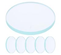Uonlytech 6 Pièces Couvercle en Verre Trempé Rond Transparent pour Compteur D'eau, Résistant aux Chocs et Rayures, Facile à Installer, pour Remplacement de Vitre Antigel