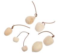 Uonlytech 6 pièces Décorations de Fruits Non Peints Décorer Artisanat DIY pour Pomme Poire Cerise et Kiwi Matériaux et Surface Lisse pour Créer des Ornements Uniques