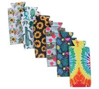 Uonlytech 6 pièces Manchons pour Canettes Isolants Portables Motifs Variés pour Boissons Fraîches et Activités Plein Air