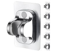 Uonlytech 6 pièces Support Mural pour Pommeau Perçage Support Adhésif Ajustable Multi-angles pour Douchette à Main Installation Facile pour Salle de Bain