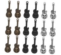 Uonlytech 60 Pièces Guitar Skull Necklace Pendants Vintage Metal Music Charms For DIY Jewelry Making Bracelet Earrings Keychain Accessories