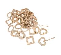 Uonlytech 60 Pièces Lot Cadres Creux Forme Cœur et Ovale Décorations Suspendues DIY Solides pour Travaux Manuels Saint-valentin et Loisirs Créatifs