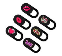Uonlytech 6pièces Cache-Objectif Lot de Protections Adhésives pour Caméra De Téléphone Ou Ordinateur avec Obturateur De Caméra Et Motifs De Dessins Animés pour Protection Intimité