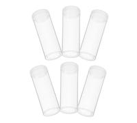 Uonlytech 6Pièces Tubes de Rangement Transparent Organisateur de Plastique avec Capuchon Étanche pour Protection des Commémoratives
