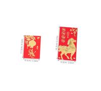 Uonlytech 72 Pièces Vietnamese Lunar Year Envelopes Horse Zodiac Spring Festival Lucky Money Bags Traditional Design For Party Favors