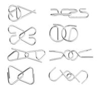 Uonlytech 8 pièces Casse-tête Métal Style Ancien Chinois Éducatif pour Garçon Fille Stimule la Réflexion Logique Créativité