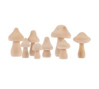 Uonlytech 8 pièces Figurines Champignons Non Peints pour DIY Jouets Artisanaux à Peindre